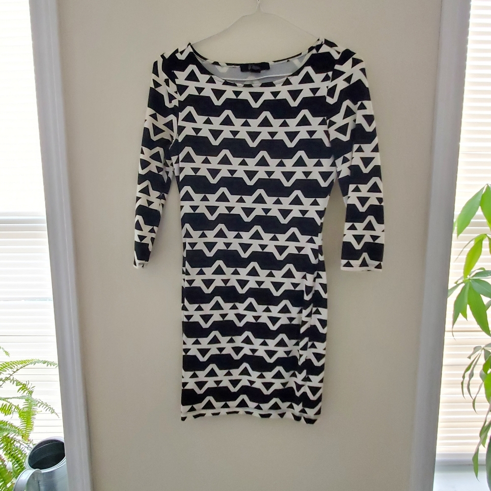 Patterned, Mini, Bodycon Dress